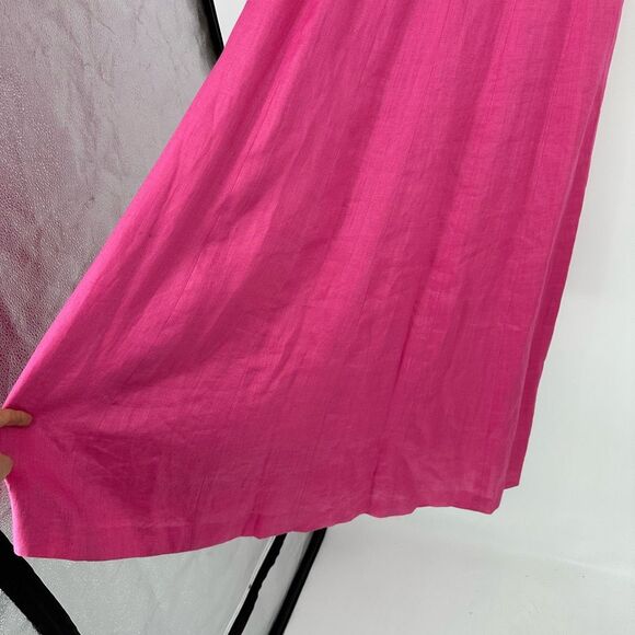 Vintage 80’s Marie St. Claire Midi Dress Size 12 Pink Floral Embroidered Modest - Picture 11 of 11